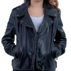 Femme Noir Leather Jacket  For biker Women