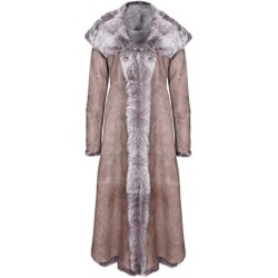 Taupe Luxurious Womens Hooded Coat