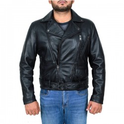 Casual black Leather Jacket for Men 