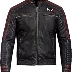 Mass Effect N7 Commander Shepard Stylish Motorcycle Leather Jacket
