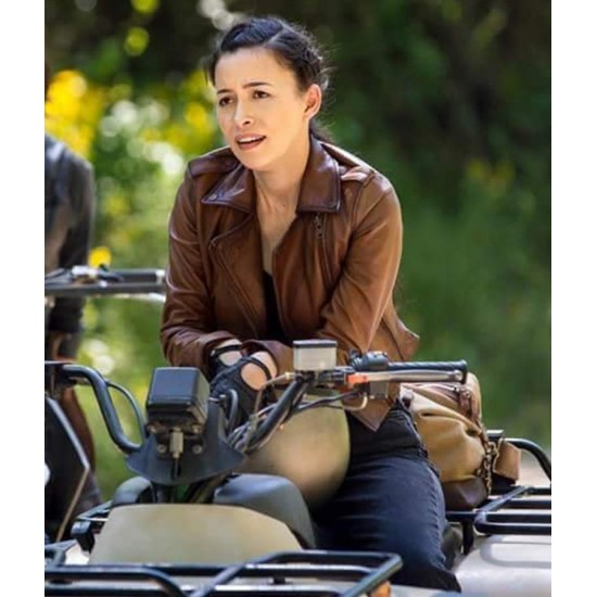 The Walking Dead Rosita Espinosa Leather Biker Jacket 
