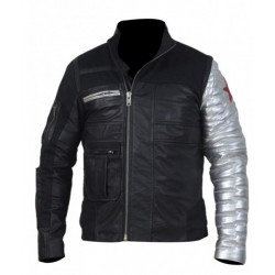 Captain America Silver Sleeves Winter Soldier Jacket 