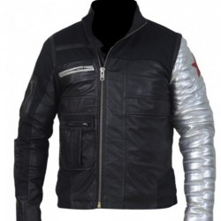 Captain America Silver Sleeves Winter Soldier Jacket 
