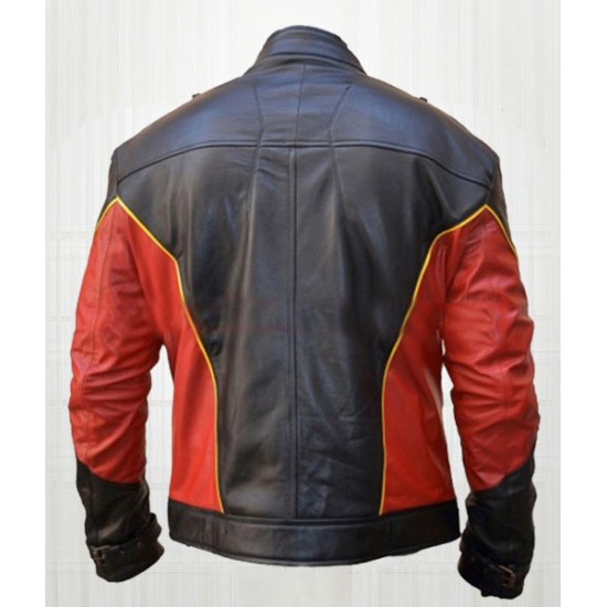 Red Robin Batman Tim Drake Leather Jacket