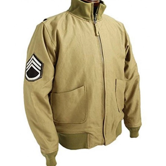 Brad Pitt Fury WW2 Bomber Cotton Jacket