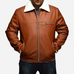 Bane Tan Brown Leather Jacket