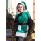 Emilia Clarke Green Leather Coat