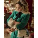 Emilia Clarke Green Leather Coat