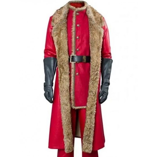 The Christmas Chronicles Kurt Russell Red Leather Coat