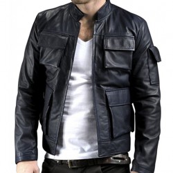 Han Solo Black Leather Jacket