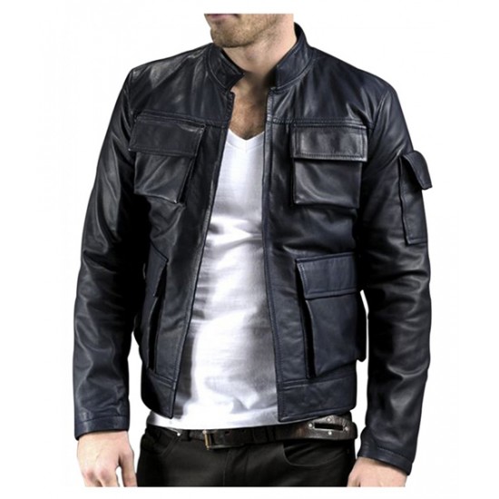 Han Solo Black Leather Jacket
