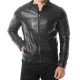 Mens Café Racer Black Leather Jacket