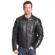 Mens Padded Leather Motorcycle Jacket