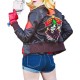 Bombshell Harley Quinn Bomber Fur Leather Jacket